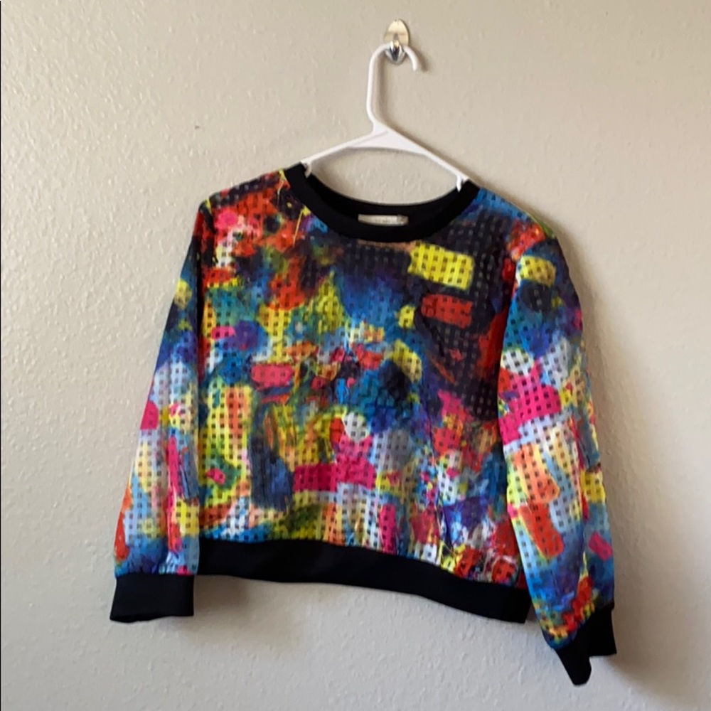 MultiColor Crop Top length pullover